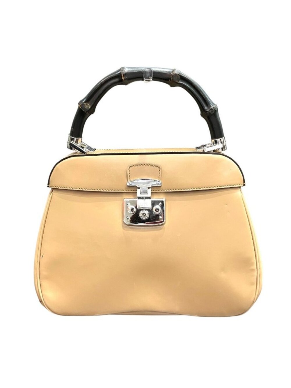 Gucci Ladylock Handbag Bamboo Leather